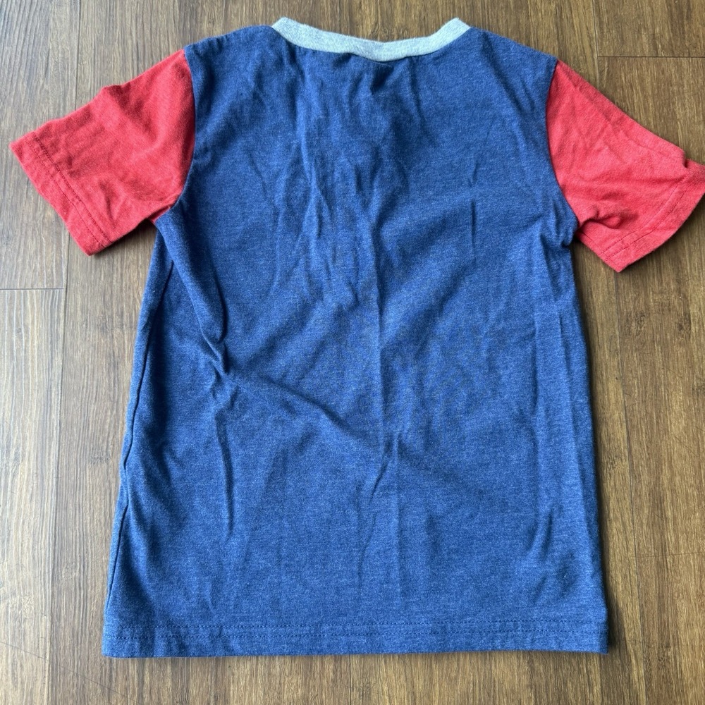 Quiksilver Shirt Set Boys 4T Patriotic Red White Blue Flag 4th Collar Button Tee - Picture 9 of 15